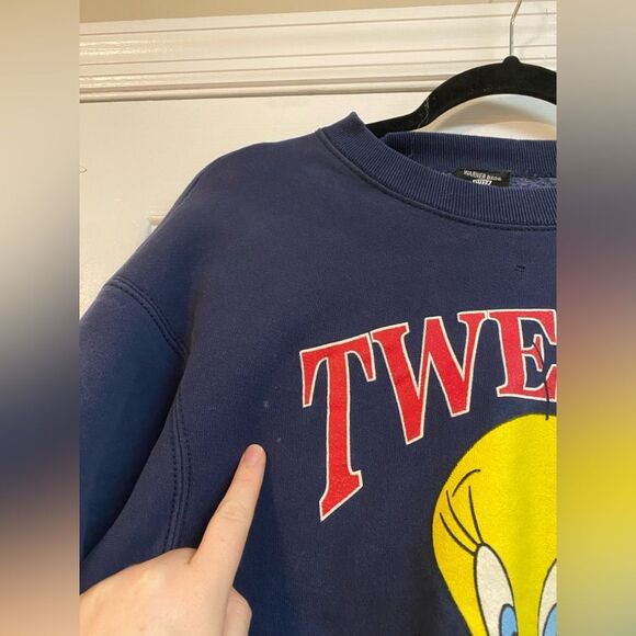 Vintage Tweety Graphic Warner Brothers Cotton Retro Crewneck Sweater - Picture 7 of 12